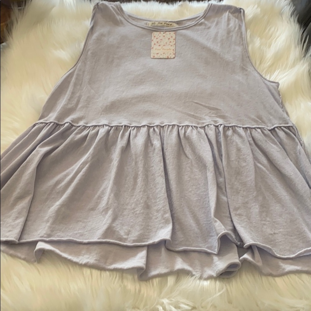 FREE PEOPLE Womens Purple Cap Sleeve - Picture 3 of 4